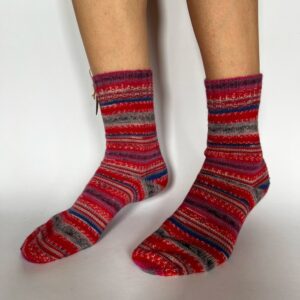 Vilnonės kojinės „Red Sunset"