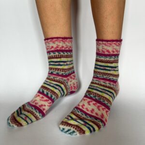 Vilnonės kojinės „Pink Soup"