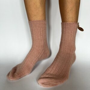 Vilnonės kojinės „Baby Pink"